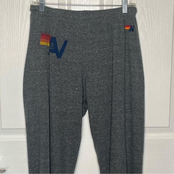 Aviator Nation Heather Gray Logo Sweatpants Womens Size XL - Picture 3 of 11